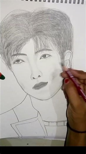 bts RM drawing with pencil how to make a drawing with pencil #youtube #sonalarts