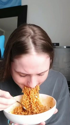 Fastest Time Eating 2x Spicy Korean Fire Noodles Challenge