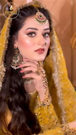 💛 Traditional Mehndi Makeup Look 2025 | Ayesha’s Salon Sangla Hill | Soft & Beautiful Mehndi Glam 💛🌸