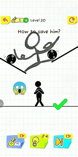 Draw 2 Save Level Solution 😱 | Only Smart Players Win | Shorts