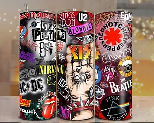 Classic Rock Band Logos PNG: Vintage Music Artwork Digital Download - Etsy