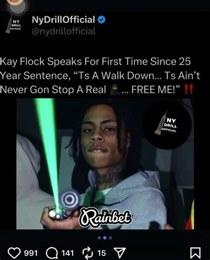 Kay Flock speaks for the first time since being sentenced to 25 years