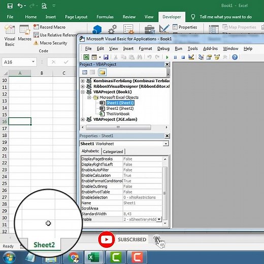 Cara Menampilkan Sheet Excel Melalui Properties Visual Basic