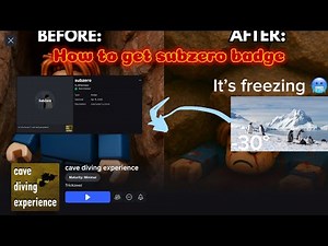 How to get subzero badge in cave diving experience (Roblox)
