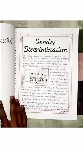 Class 12 English Project on Genderdiscriminationinsociety