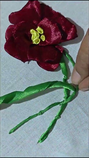 This Ribbon Flower Design Looks So Real! | Simple Embroidery Art 💫