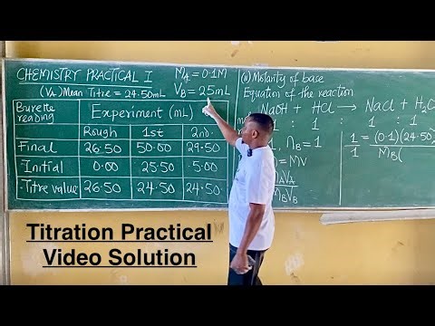 2025 Titration Chemistry Practical Question: How to answer Chemistry Practical Titration Question.