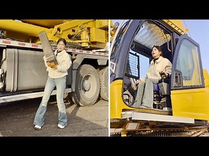 Female Crane Operator Heze on Duty | Industrial Machinery Lifting & Site Operations