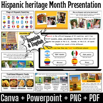 Hispanic heritage Month Presentation - Teaching Slides - Powerpoint