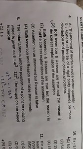 A : The moment of inertia is not a vector quantity.If \mathrm{... | Filo