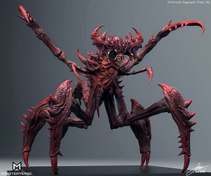 MonsterVerse Destroyah Redesign (Aggregate Form) Concept Art, Jared Modina- ジャレッド