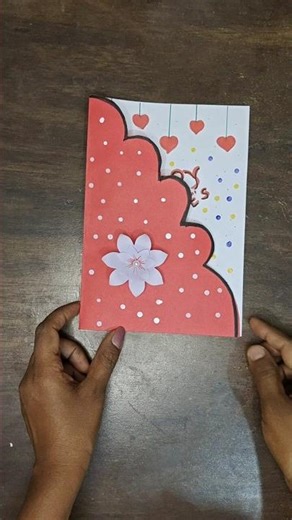 Easy Valentine Greeting Card Craft 💕 | Handmade Valentine Card Idea #artandcraft #viral