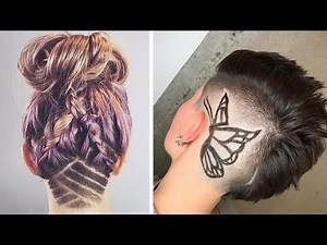 UNDERCUT HAIR TATTOO WOMEN - SHORT NAPE SHAVE UNDER CUT