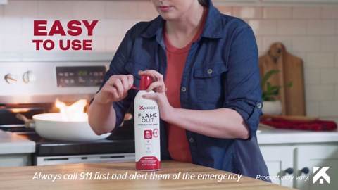 Kidde Flame Out Fire Spray, Extinguishing Aerosol for Home Use, Kitchens, Dorms, Apartments, Compact, Portable & Easy to Use, Non-Toxic, 17.6 oz 1 Pack
