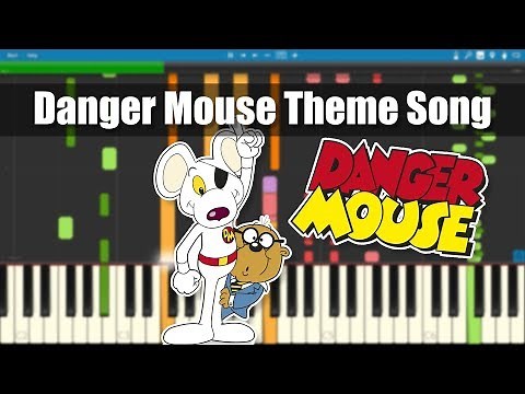 #10 Danger Mouse Theme Song - Piano Tutorial (Synthesia) - Visual Sheet Music