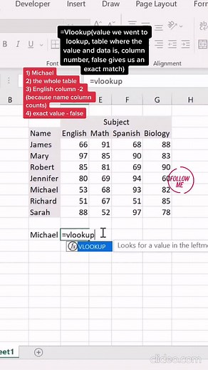 Excel Vlookup Tutorial for Beginners | Spreadsheet Tips
