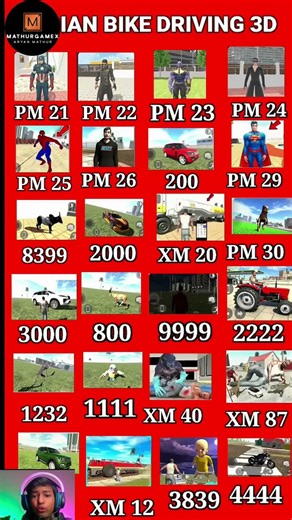 All Secret Check Codes 😔😲 Indian Bike Driving 3D #short #youtubeshorts #gaming5270