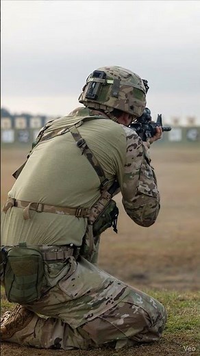 United States Army Soldier Firing the M4 Carbine at the Rifle Range