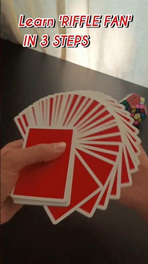 Learn The RIFFLE FAN in 3 EASY Steps 🤯 #shorts #magic #cards