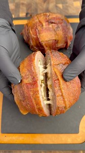 3.6M views · 57K reactions | Bacon wrapped stuffed burgers with the new Dan-O's Seasoning spicy bbq Pick some up online at Danosseasoning.com or link in my bio use my code Fire15 at checkout #danospartner #outlaws | Miguels cookingwithfire | Facebook