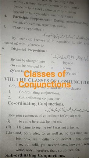 classes of Conjunctions