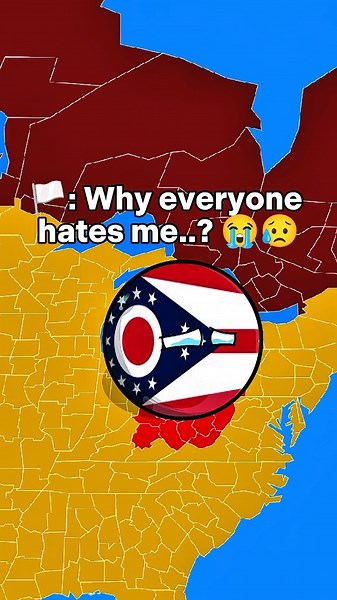 Real friends of Ohio 😭😥 #countryballs #viralshorts #history