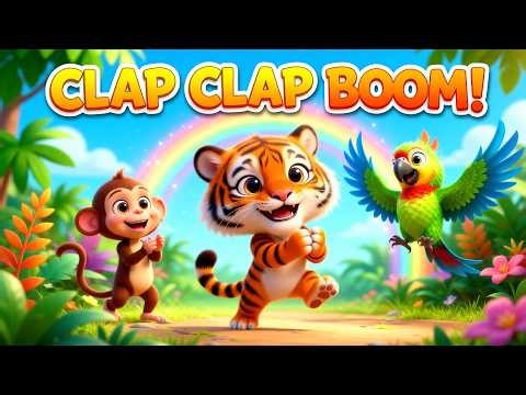 CLAP CLAP BOOM! 🐯 Fun Dance & Counting Song for Kids!