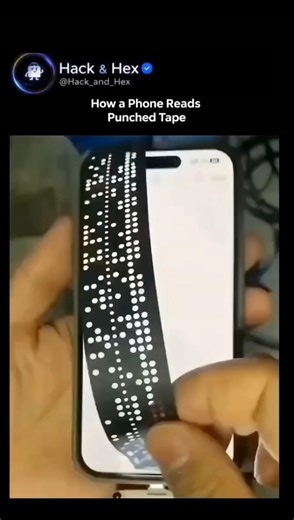 How the smartphone read | Data from Punched Tape