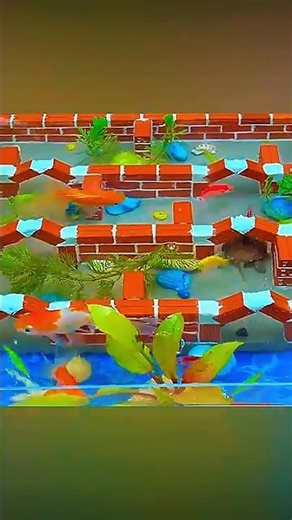 Build Mini Undergroud House with Fish Tank Around from Mini Brick and Cement #diy #house #miniature
