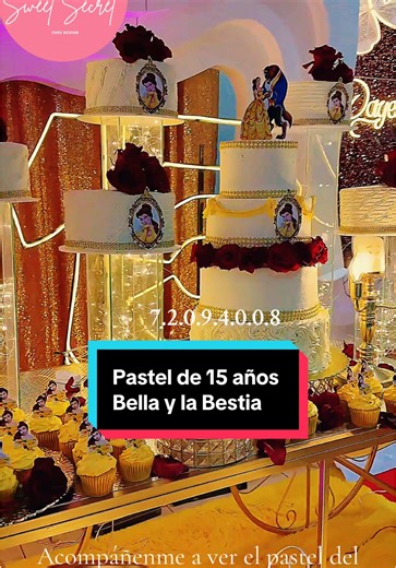 Pastel de 15 años: Bella y la Bestia