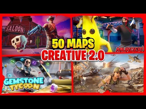 TOP 50 FORTNITE CREATIVE 2.0 MAPS - (Minigames, Horror, Gungame...etc)😱