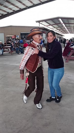 Traditional Cowboy Dance Performance at Market