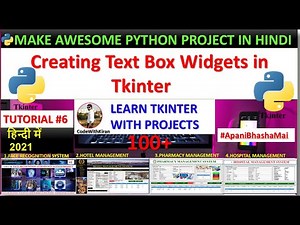Text Box Widgets in Tkinter - Python Tkinter GUI Course in Hindi #6