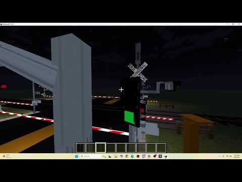 Tour With Minecraft railroad crossing