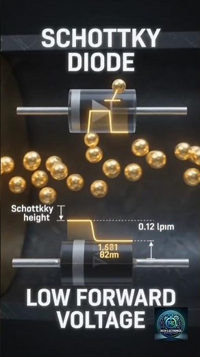 Schottky Diode Explained ⚡ #electronics #schottkydiode #cse #ece #jeemains #physics #science