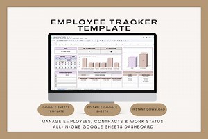 Employee Tracker Template for Google Sheets, Employee Management Spreadsheet, Contract & Renewal Tracker, HR Dashboard - Etsy Canada