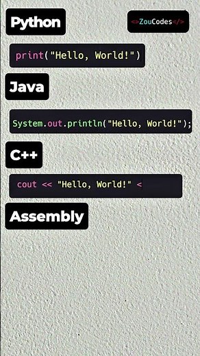 Hello World! in different languages. #CodingShorts #Shorts #python #programming