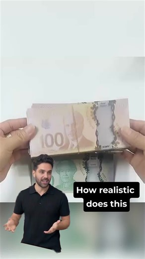 ULTRATHIN Canadian Prop Money Canada Movie Event Decor and Props Notes Bills 100 50 20 Sample Package