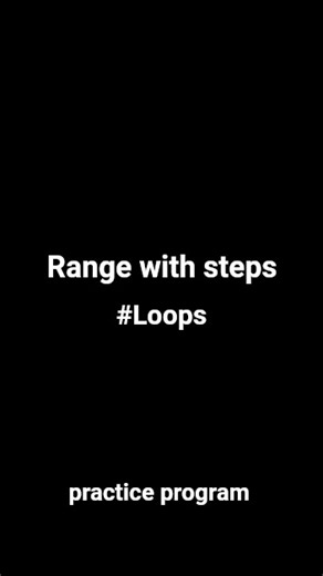 Range with step #python