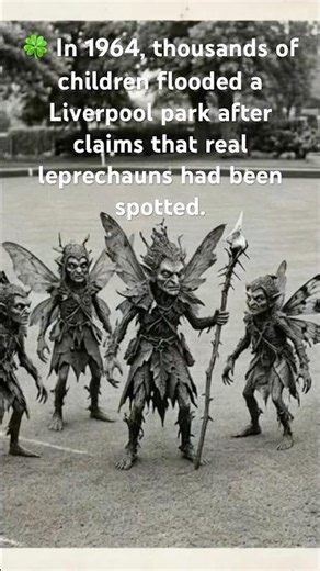 🍀 In 1964, thousands of children flooded a Liverpool park after claims that real leprechauns #creep
