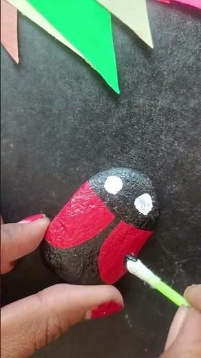 DIY Paper Weight//How to make paper weight with stone🐞 #youtubeshorts #diy #trending #ytshorts #art