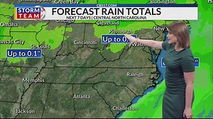 Rachel Duensing's Saturday night central NC weather forecast