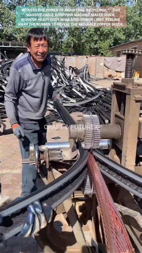 Insane cable stripping machine! Massive copper recovery. #ytshorts