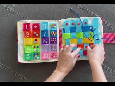 Handmade Quiet Book for toddlers, sensory book, felt busy book, busy board for Children