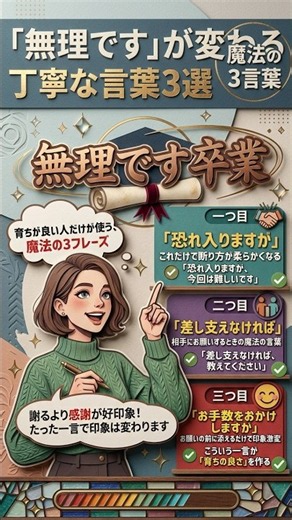 「無理です」が変わる丁寧な言葉3選