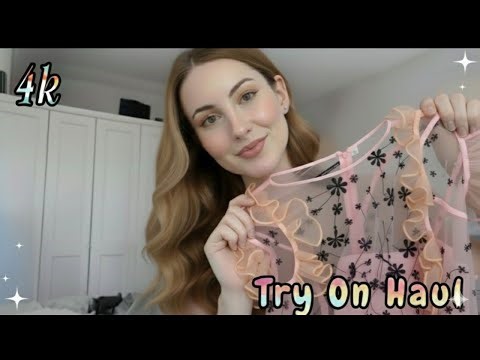 Shein 2025 Bikini Try-On Haul | 4K Transparent Lingerie & See-Through Styles