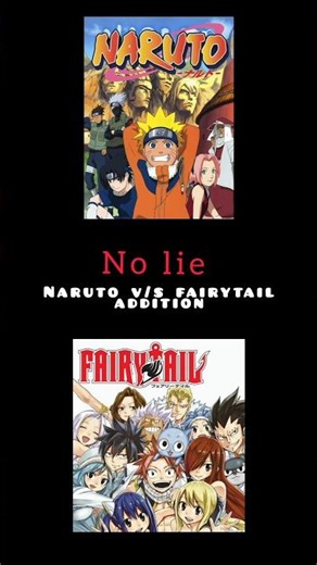 no lie [ naruto v/s fairytail ] 💝#anime #naruto #fairytail #shorts #feedshorts
