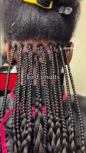 Box braid parting