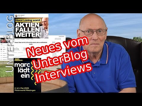 Neu im UnterBlog | 270.000 Abos | Interviews | Neues Buch im Mai