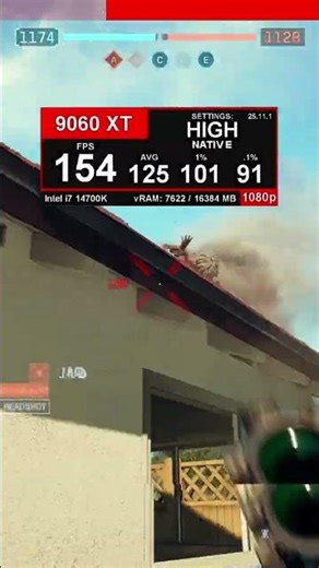 Battlefield 6: LOW vs HIGH native #9060XT #fpstest #battlefield6 #gaming #battlefield #native